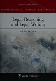 Tapa de Legal Reasoning and Legal Writing