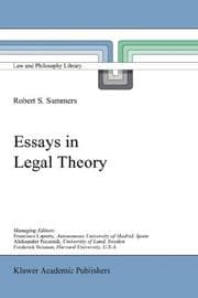 Tapa de Essays in legal theory