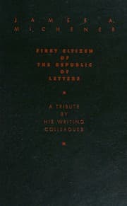 Tapa de James a. Michener, First Citizen of the Republic of Letters