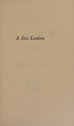 Tapa de A jazz lexicon