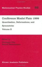 Tapa de Conférence Moshé Flato 1999 Vol. II