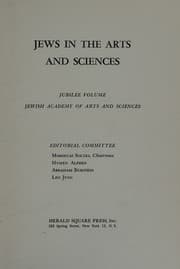Tapa de Jews In The Arts And Sciences.