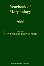 Tapa de Yearbook of morphology : 2000