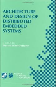 Tapa de Architecture and Design of Distributed Embedded Systems (IFIP International Federation for Information Processing)