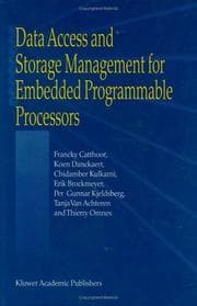 Tapa de Data access and storage management for embedded programmable processors