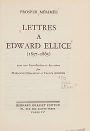 Tapa de Lettres à Edward Ellice (1957 1863)