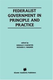 Tapa de Federalist government in principle and practice