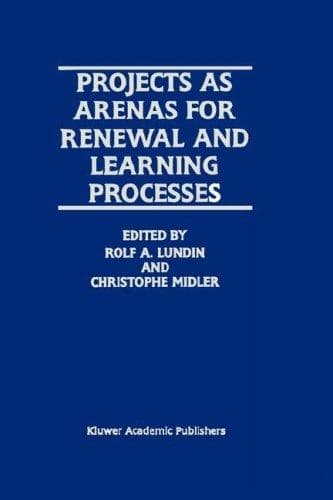 Tapa de Projects as arenas for renewal and learning processes