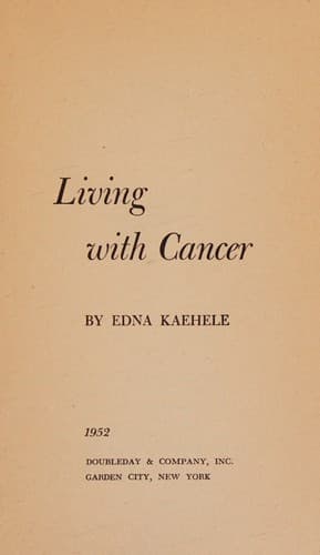Tapa de Living with cancer