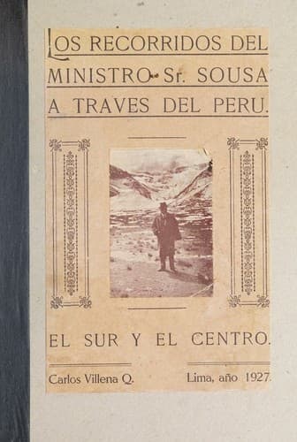 Tapa de Los recorridos del ministro de fomento Sr. Ernesto Sousa, en el sur y el centro