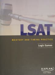 Tapa de LSAT Mastery and Timing Practice Logic Games Kaplan
