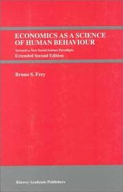 Tapa de Economics as a science of human behaviour