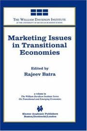 Tapa de Marketing Issues in Transitional Economics (The William Davidson Institute Series on Transitional and Emerging Economies)