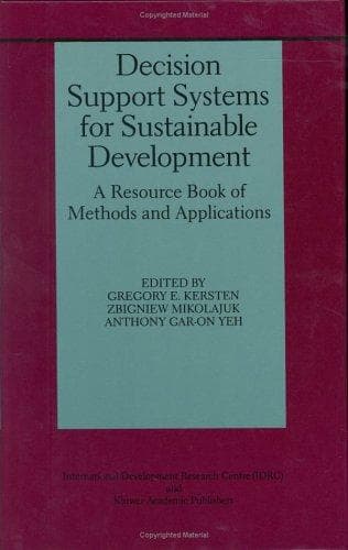 Tapa de Decision support systems for sustainable development