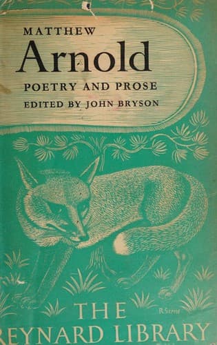 Tapa de Matthew Arnold Poetry and Prose