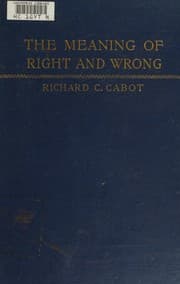Tapa de The meaning of right and wrong
