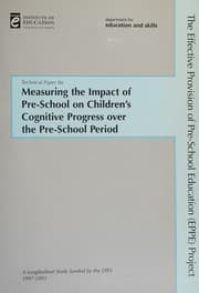 Tapa de Measuring the impact of pre-school on children's progress over the pre-school period