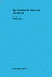 Tapa de Contributions to insurance economics