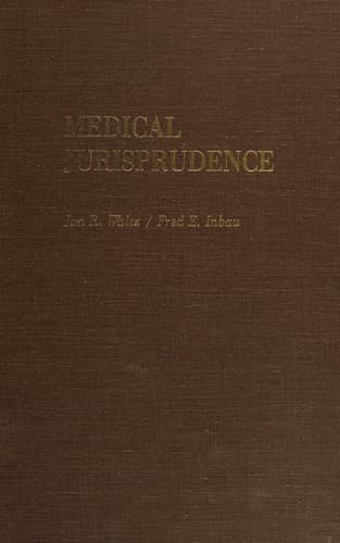 Tapa de Medical jurisprudence