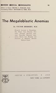Tapa de The Megaloblastic Anemias