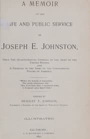 Tapa de A Memoir of the Life and Public Service of Joseph E Johnston