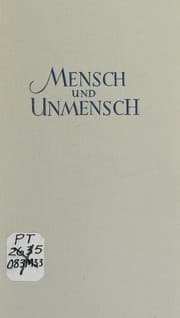 Tapa de Mensch und Unmensch
