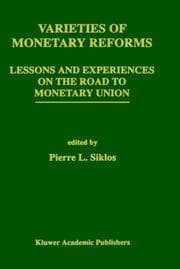 Tapa de Varieties of monetary reforms