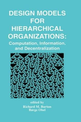 Tapa de Design models for hierarchical organizations