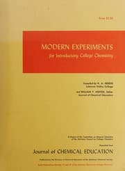 Tapa de Modern experiments for introductory college chemistry