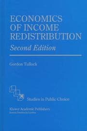 Tapa de Economics of income redistribution