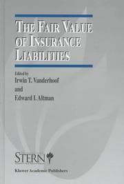 Tapa de The fair value of insurance liabilities