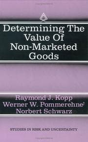 Tapa de Determining the value of non-marketed goods