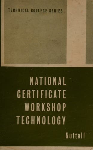 Tapa de National Certificate Workshop Technology