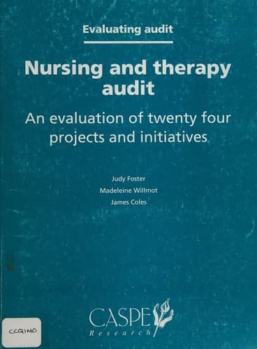 Tapa de Nursing and therapy audit