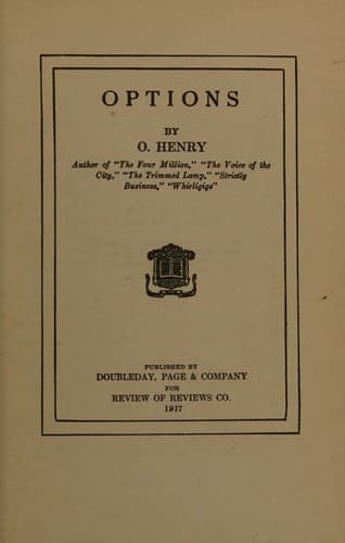 Tapa de Options, by O. Henry