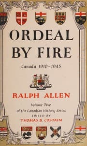 Tapa de Ordeal by Fire Volume Five of the Canadian History Series