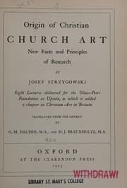 Tapa de Origins of Christian Church Art