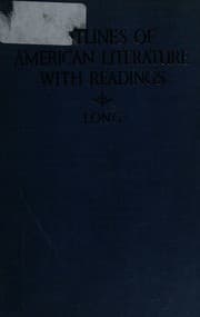 Tapa de Outlines of American literature