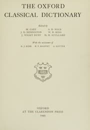 Tapa de THE OXFORD CLASSICAL DICTIONARY