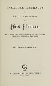 Tapa de Parallel extracts from forty-five manuscripts of Piers Plowman,