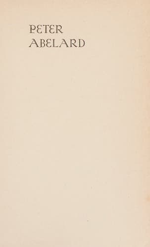 Tapa de PETER ABELARD, A NOVEL