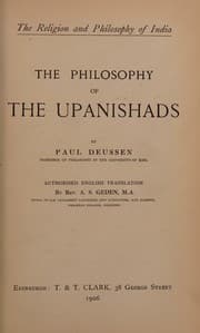 Tapa de The philosophy of the Upanishads, (The religion and philosophy of India)