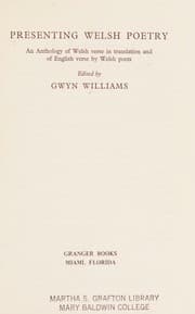 Tapa de Presenting Welsh poetry