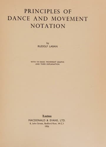 Tapa de Principles of dance movement notation