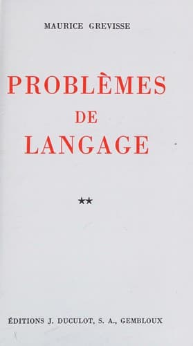 Tapa de Problèmes de Langage