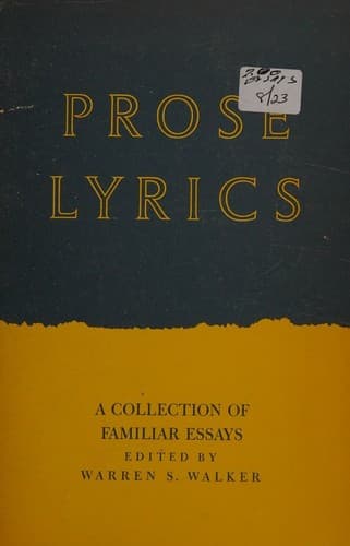Tapa de Prose lyrics