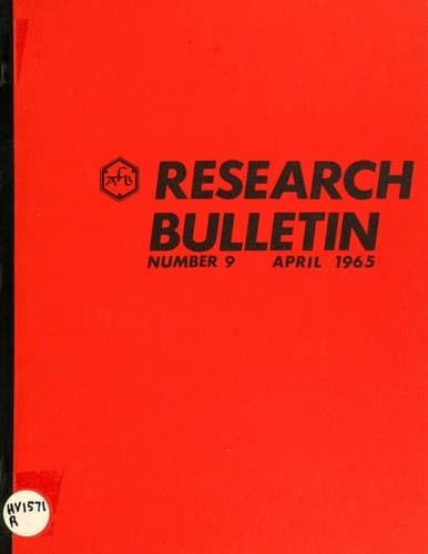 Tapa de Research Bulletin