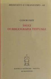 Tapa de Saggi di bibliografia testuale