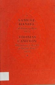 Tapa de SAMUEL DANIEL : A DEFENCE OF RYME 1603 AND THOMAS CAMPION