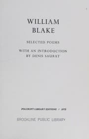 Tapa de Selected Poems (introduction by Denis Saurat)